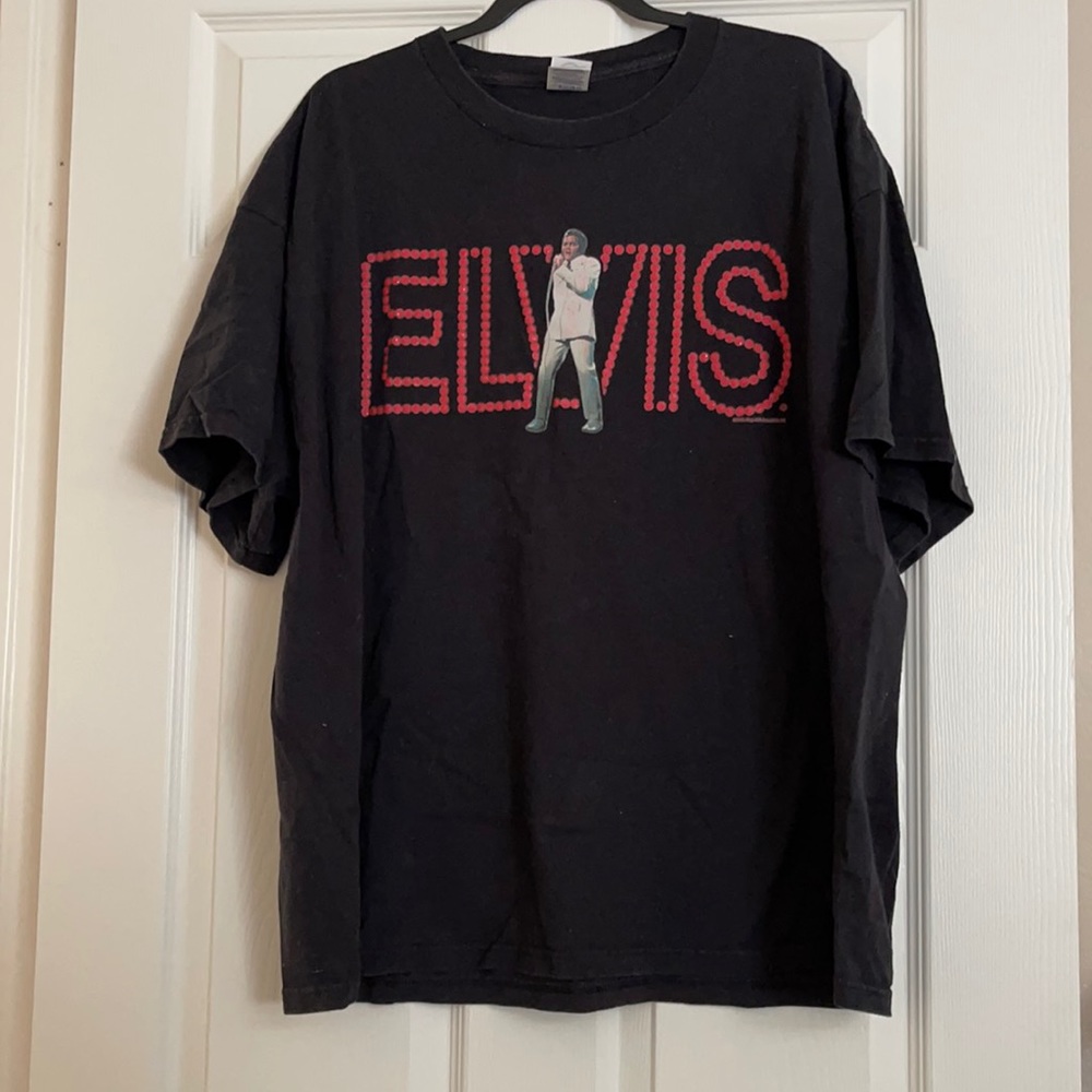 Men’s Rare 2XL Elvis black t-shirt (XXL)
